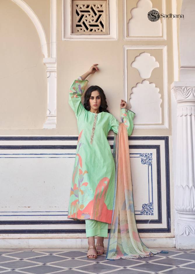 The Zen By Sadhana Pure Lilen Digital Printed Designer Salwar Suits Wholesale Market In Surat
